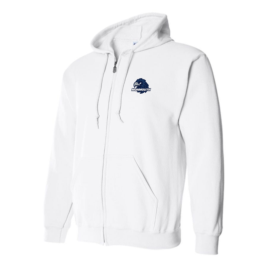 Men's Monmouth Hawks Logo Zipper Hoodie