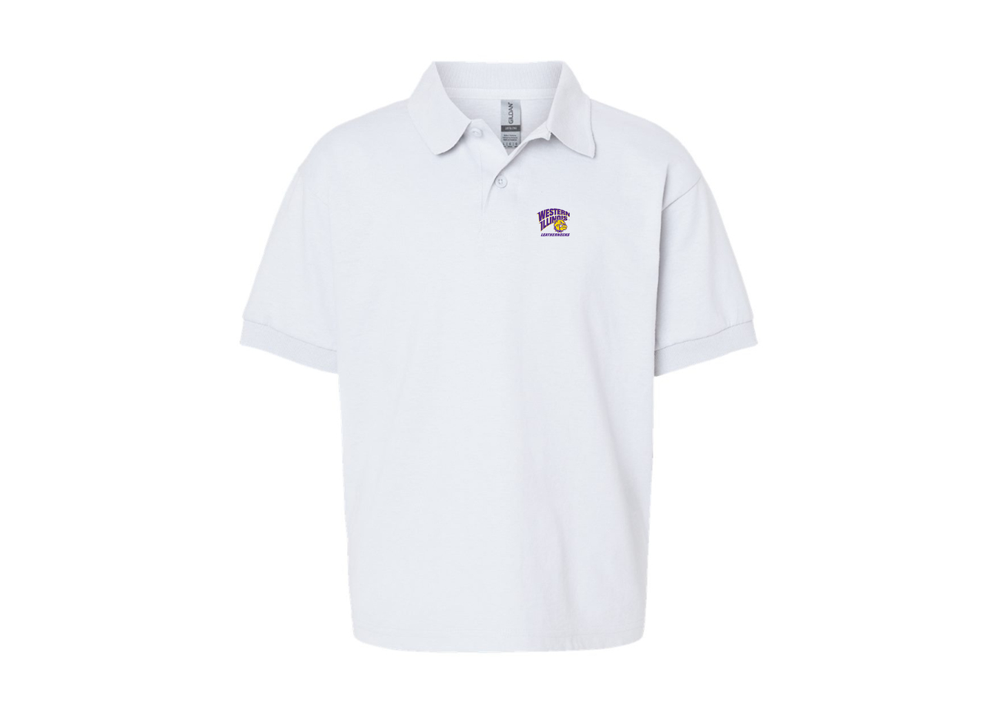 Youth Western Illinois Leathernecks Gildan Dry Blend Jersey Polo