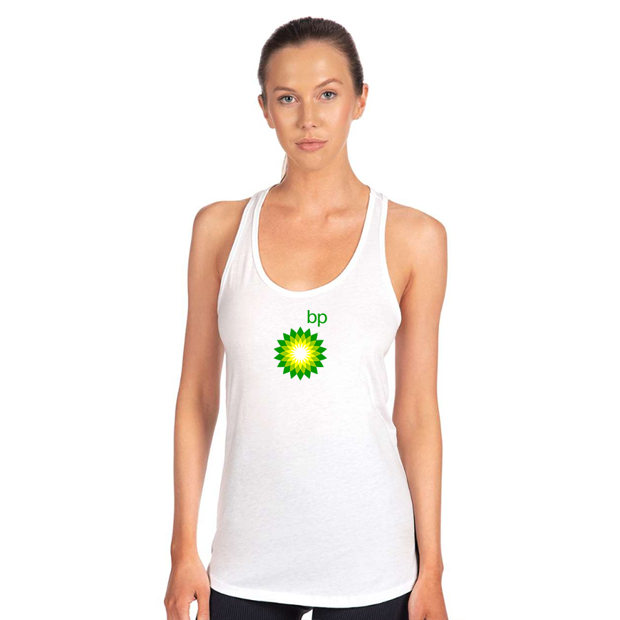 Women's BP Oil Logo Next Level Ideal Racerback Tank