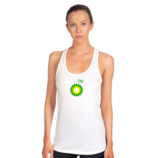 Women's BP Oil Logo Next Level Ideal Racerback Tank