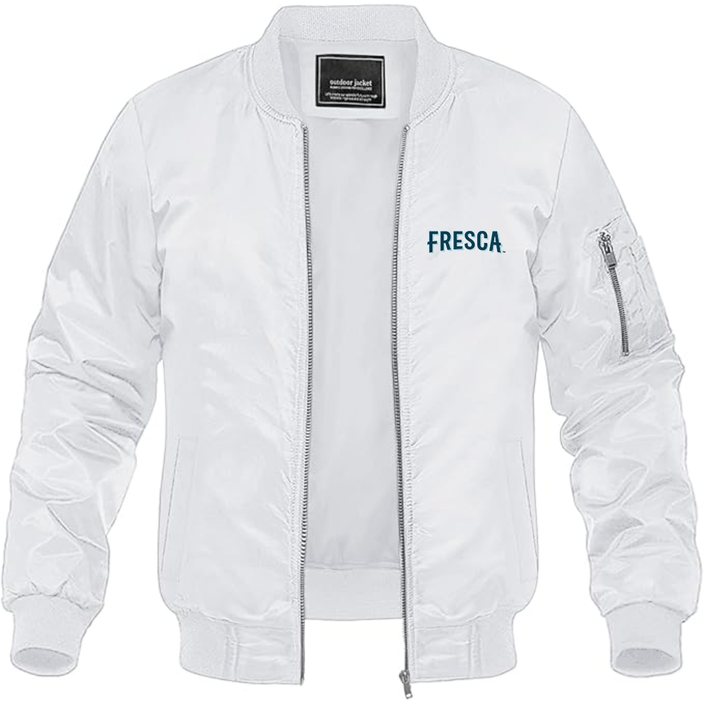 Men's Fresca Logo Lightweight Bomber Jacket Windbreaker Softshell Varsity Jacket Coat