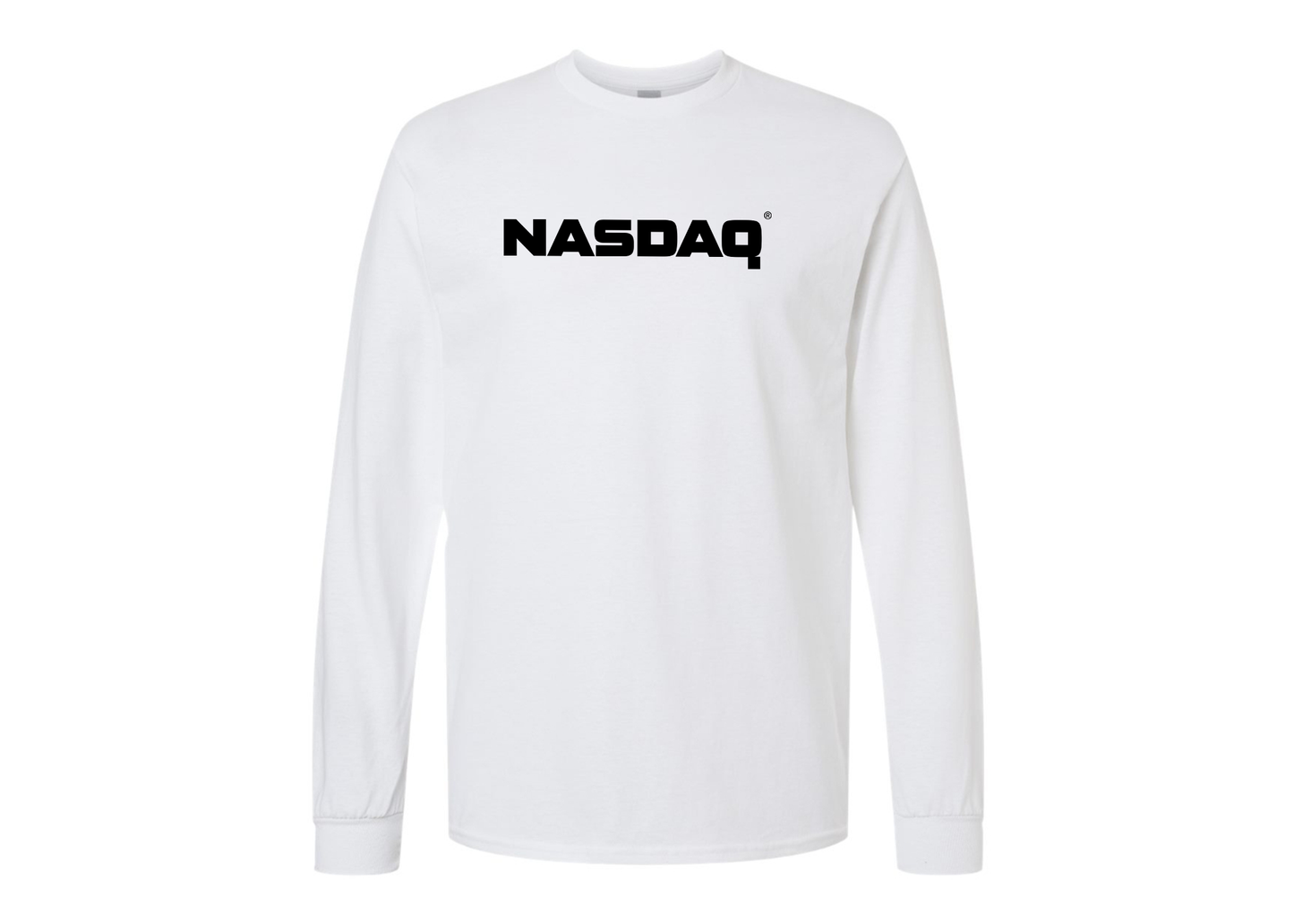 Men's Nasdaq Logo Gildan Heavy Cotton Long Sleeve T-Shirt