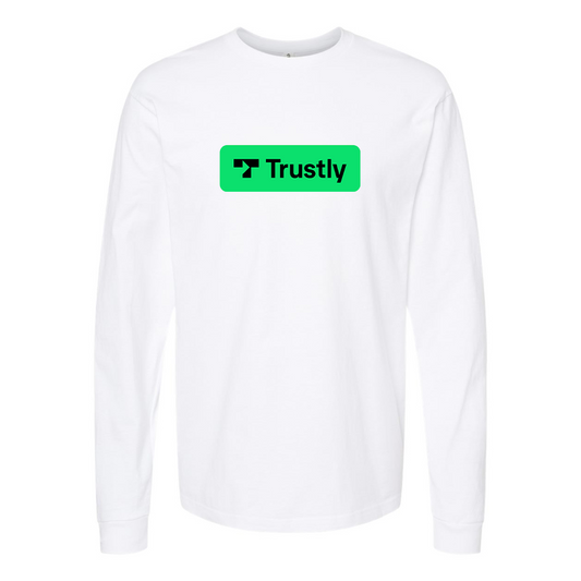 Youth Trustly Horizontal Logo Cotton Long Sleeve T-Shirt