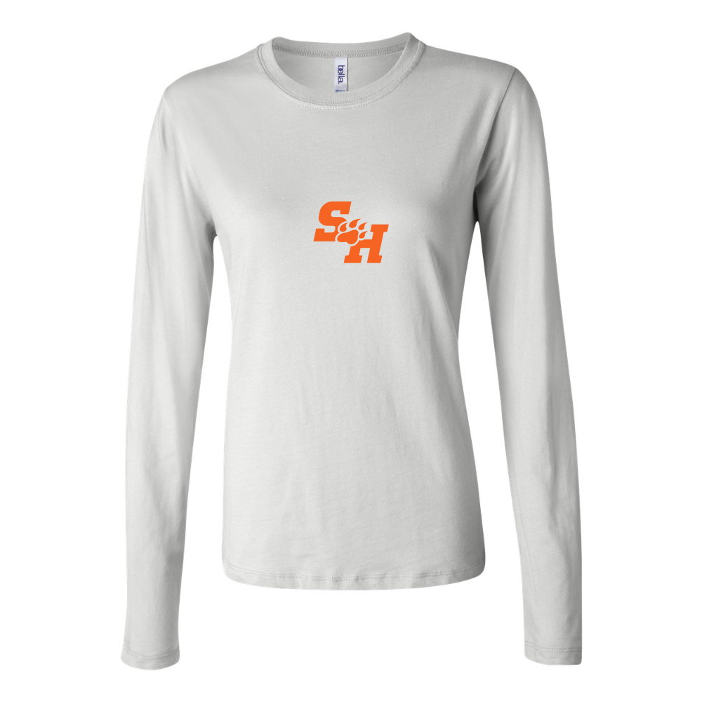 BELLA CANVAS Women’s Sam Houston State Bearkats Logo Jersey Long Sleeve Tee