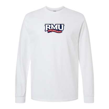 Men's Robert Morris Colonials Logo Gildan Heavy Cotton Long Sleeve T-Shirt