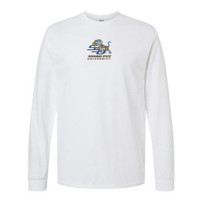 Men's Savannah State Tigers Logo Gildan Heavy Cotton Long Sleeve T-Shirt
