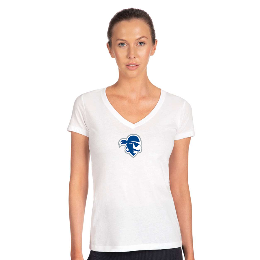 Women's Seton Hall Pirates Logo Next Level V-Neck T-Shirt