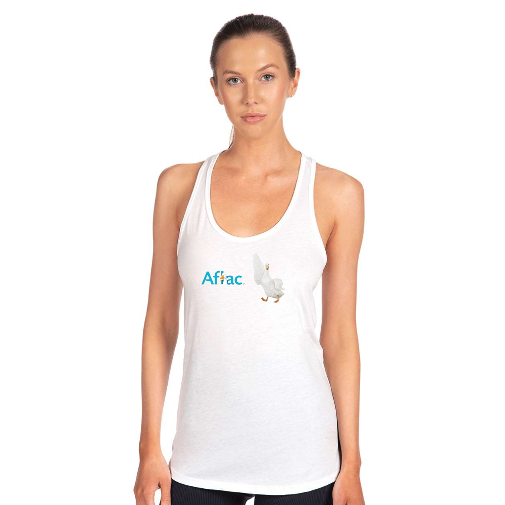Women's Aflac Logo and Duck Next Level Ideal Racerback Tank