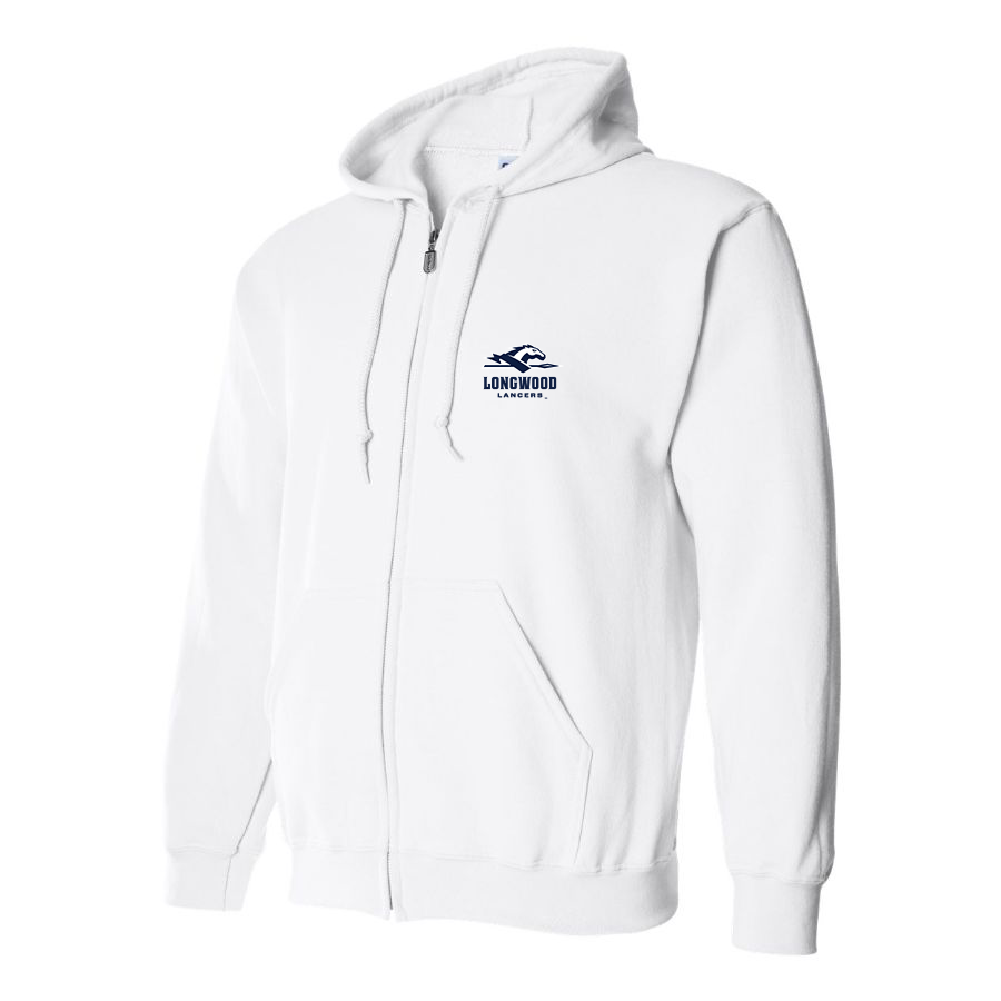 Men's Longwood Lancers Logo Zipper Hoodie