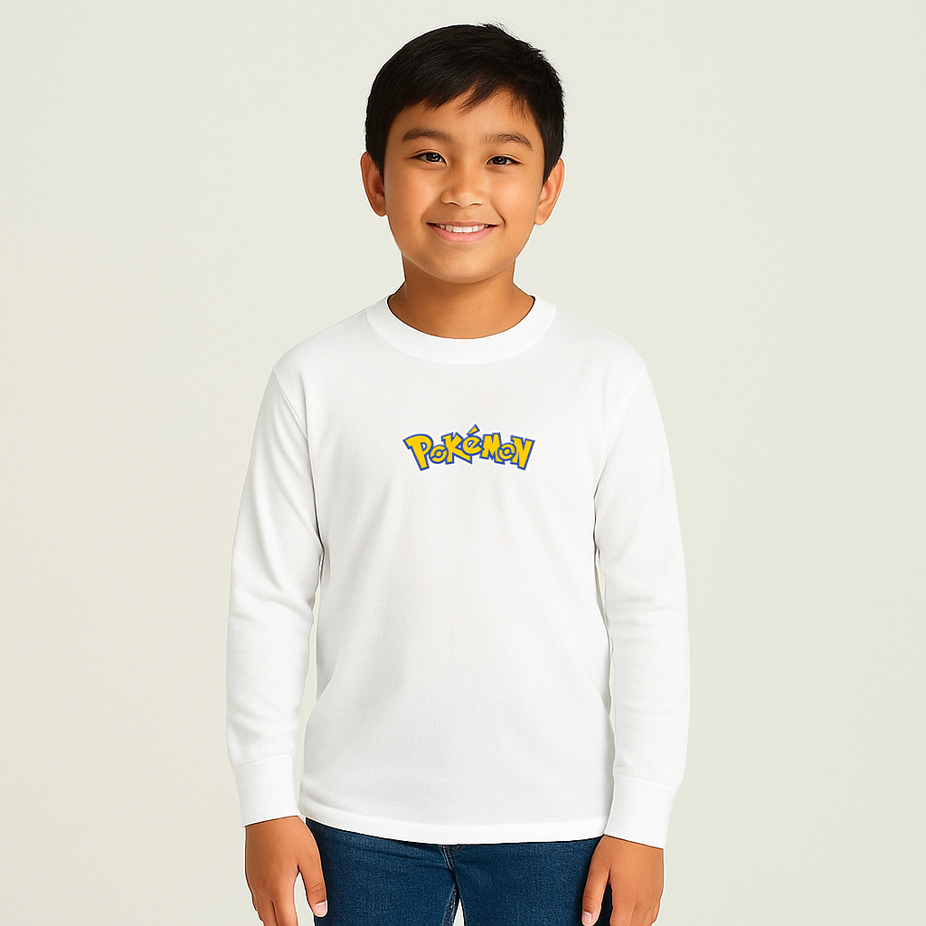 Youth Kids Pokemon Cartoon Long Sleeve T-Shirt