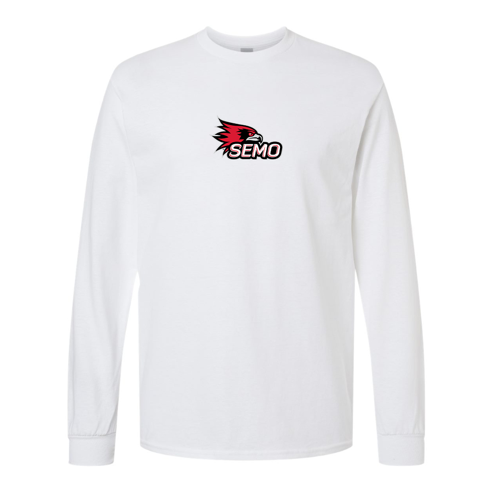 Men's SEMO Redhawks Logo Gildan Heavy Cotton Long Sleeve T-Shirt