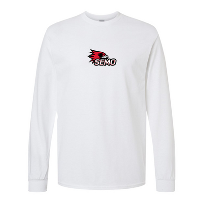 Men's SEMO Redhawks Logo Gildan Heavy Cotton Long Sleeve T-Shirt