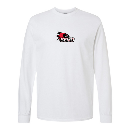 Men's SEMO Redhawks Logo Gildan Heavy Cotton Long Sleeve T-Shirt