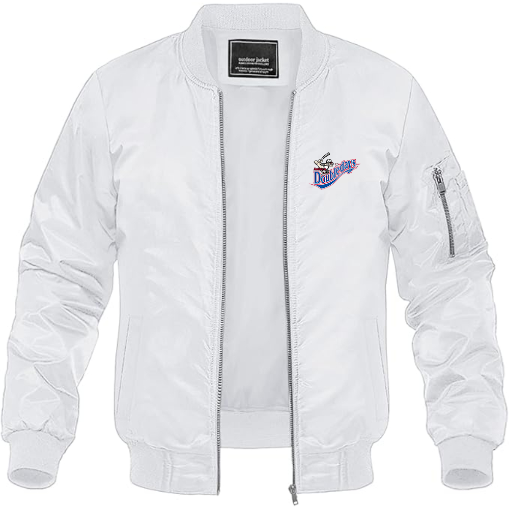 Men's Auburn Doubledays Logo Lightweight Bomber Jacket Windbreaker Softshell Varsity Jacket Coat