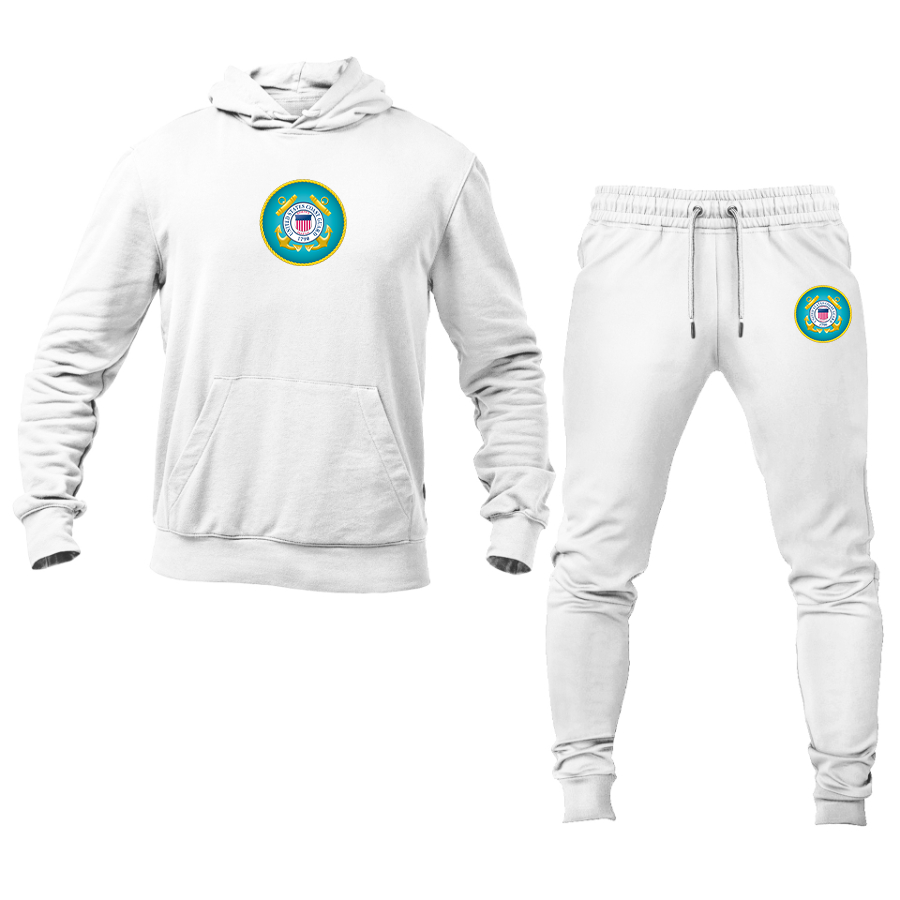 Men's Coast Guard Logo Hoodie Joggers Set