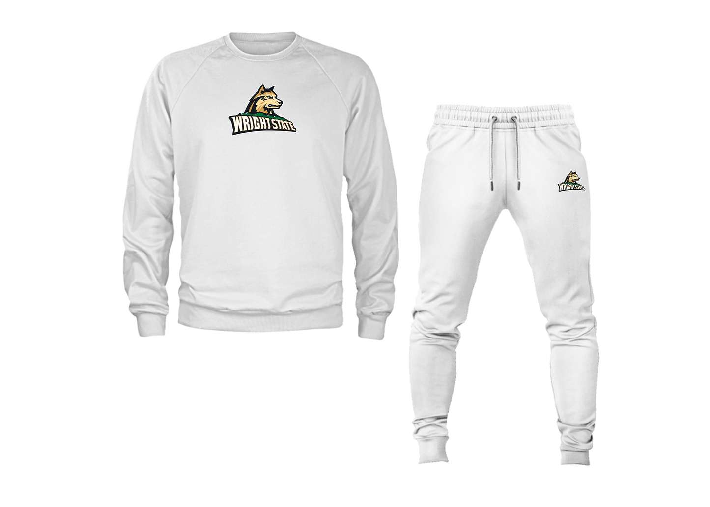 Men's Wright State Raiders Crewneck Sweatshirt Joggers Suit