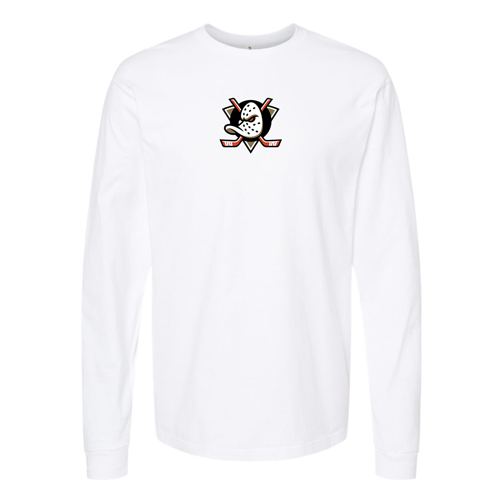 Youth Anaheim Ducks Logo Cotton Long Sleeve T-Shirt
