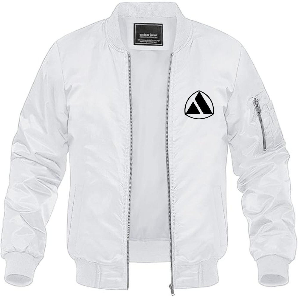Men's Autobianchi Logo Lightweight Bomber Jacket Windbreaker Softshell Varsity Jacket Coat