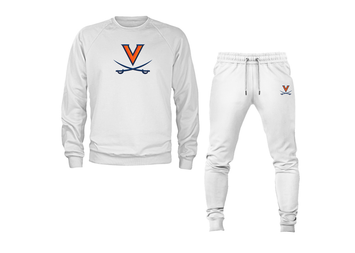 Men's Virginia Cavaliers Crewneck Sweatshirt Joggers Suit