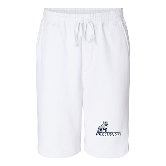 Men's Samford Bulldogs Logo Independent Trading Co Midweight Fleece Shorts
