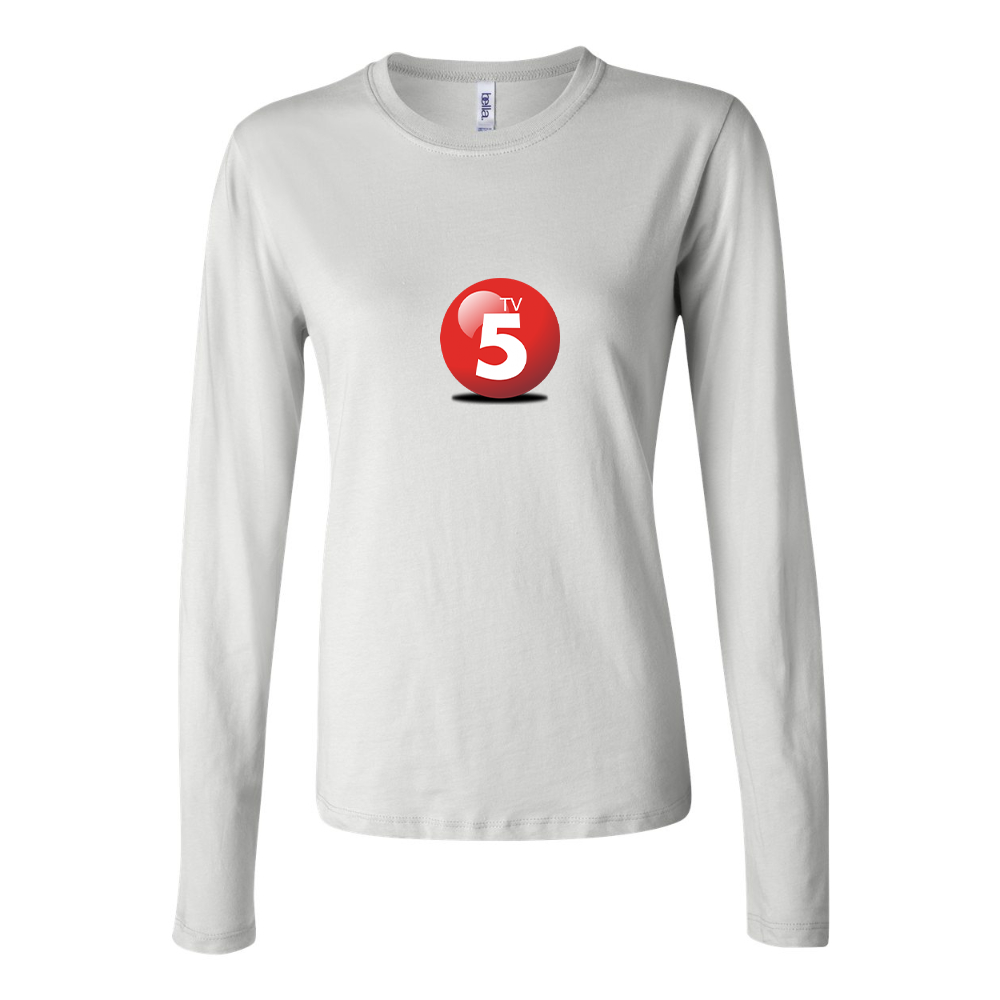 BELLA CANVAS Women’s ABC TV5 Logo Jersey Long Sleeve Tee