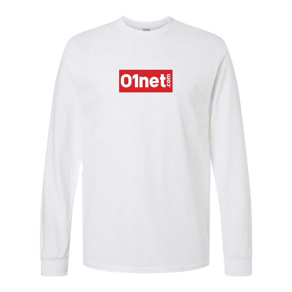 Men's 01net Logo Gildan Heavy Cotton Long Sleeve T-Shirt