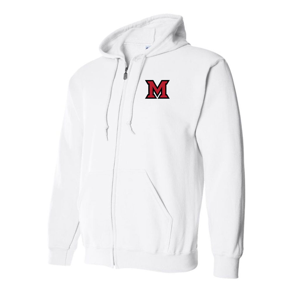 Men's Miami Ohio RedHawks Logo Zipper Hoodie
