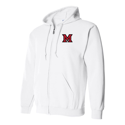 Men's Miami Ohio RedHawks Logo Zipper Hoodie