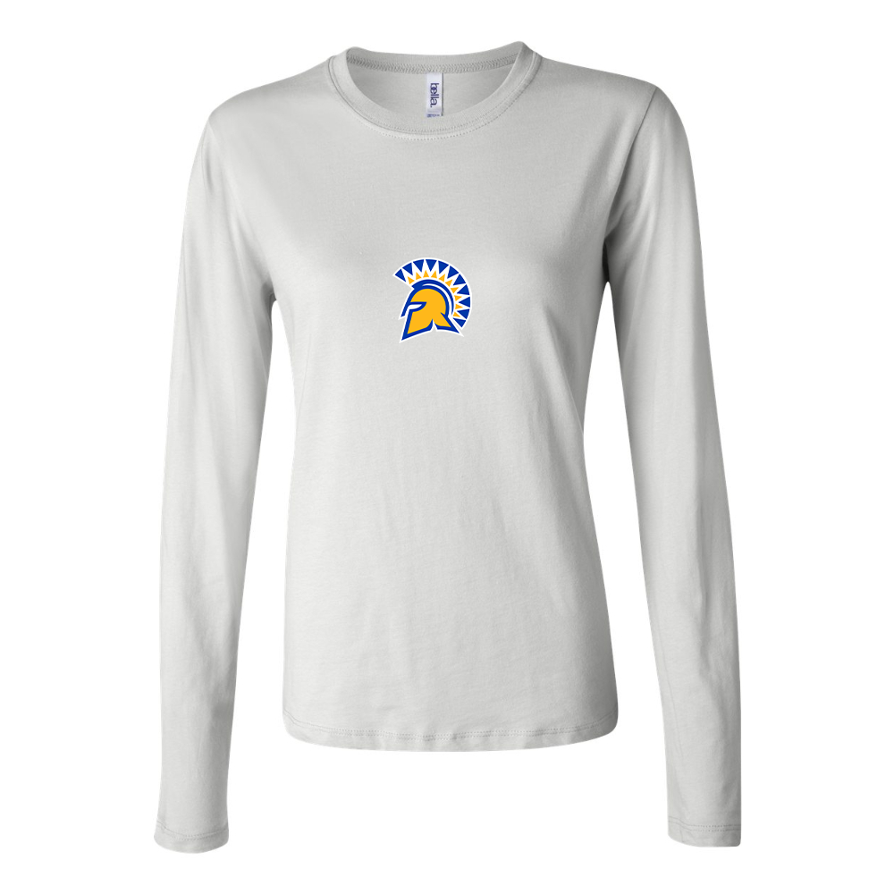 BELLA CANVAS Women’s San Jose State Spartans Logo Jersey Long Sleeve Tee