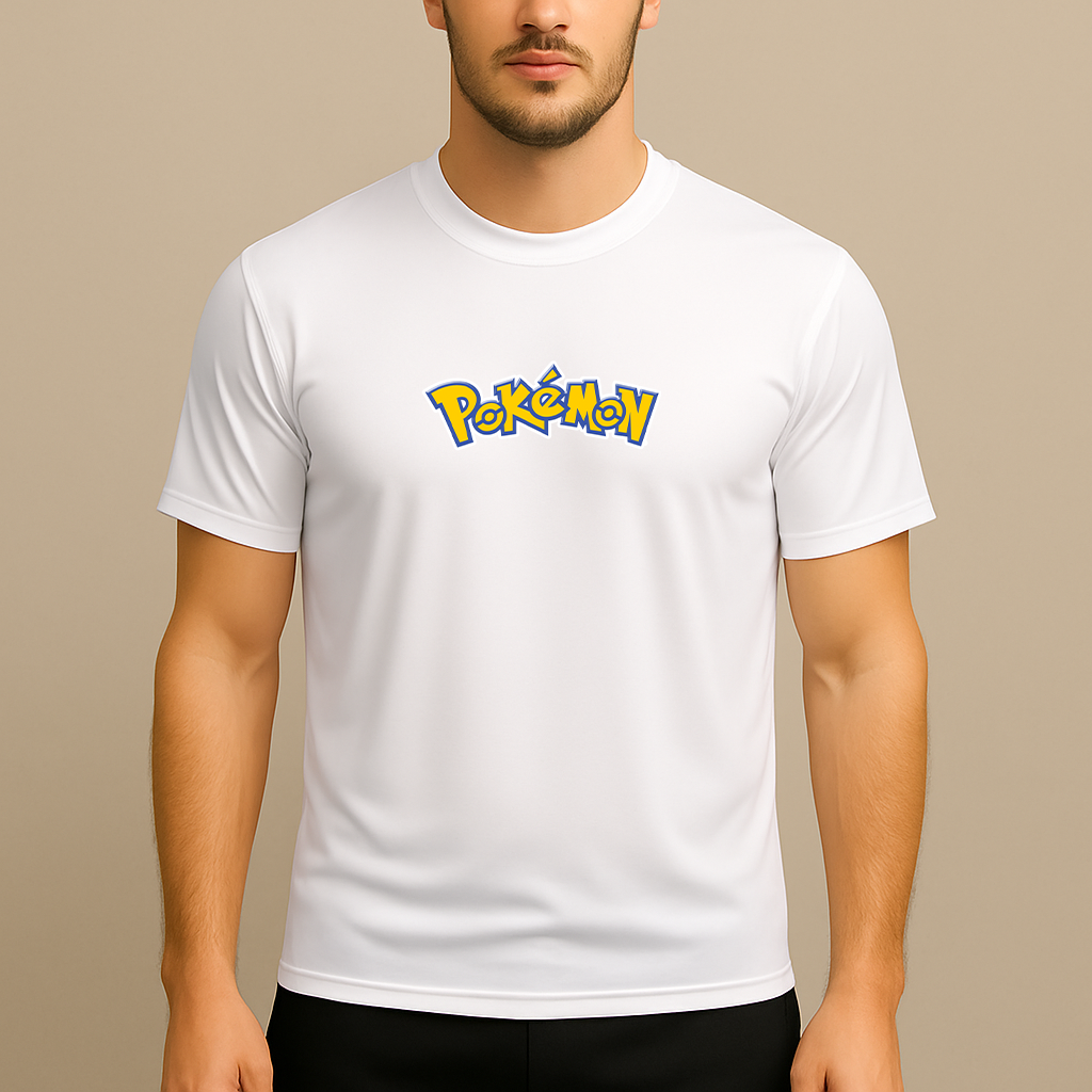 Men's Pokemon Cartoon Polyester T-Shirt