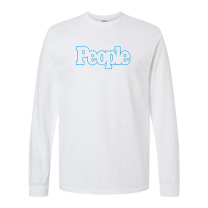 Men's People Magazine Logo Gildan Heavy Cotton Long Sleeve T-Shirt