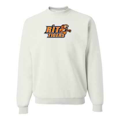 Men's RIT Tigers Logo  JERZEES NuBlend Crewneck Sweatshirt