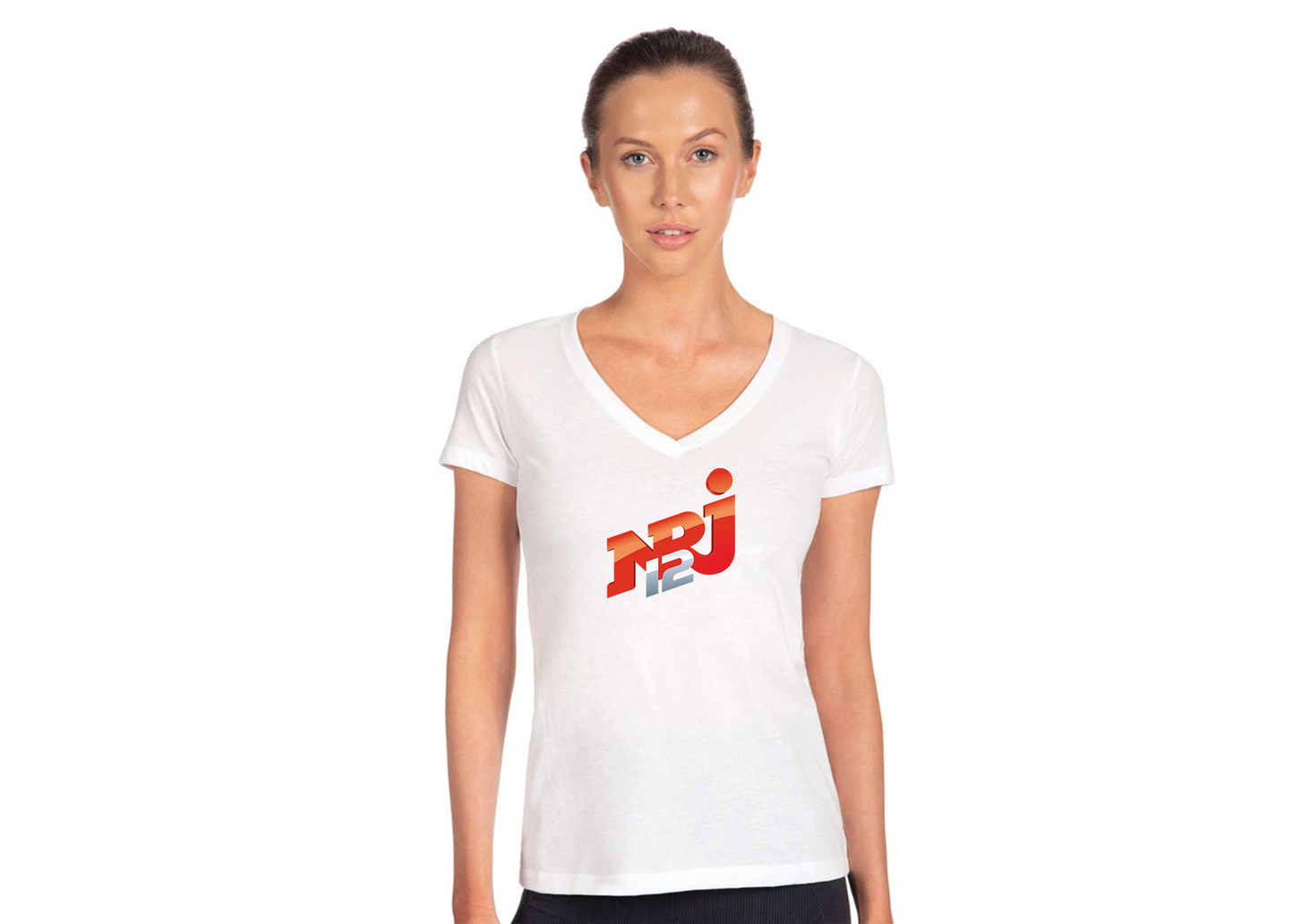Women's  NRJ 12 Logo Next Level V-Neck T-Shirt