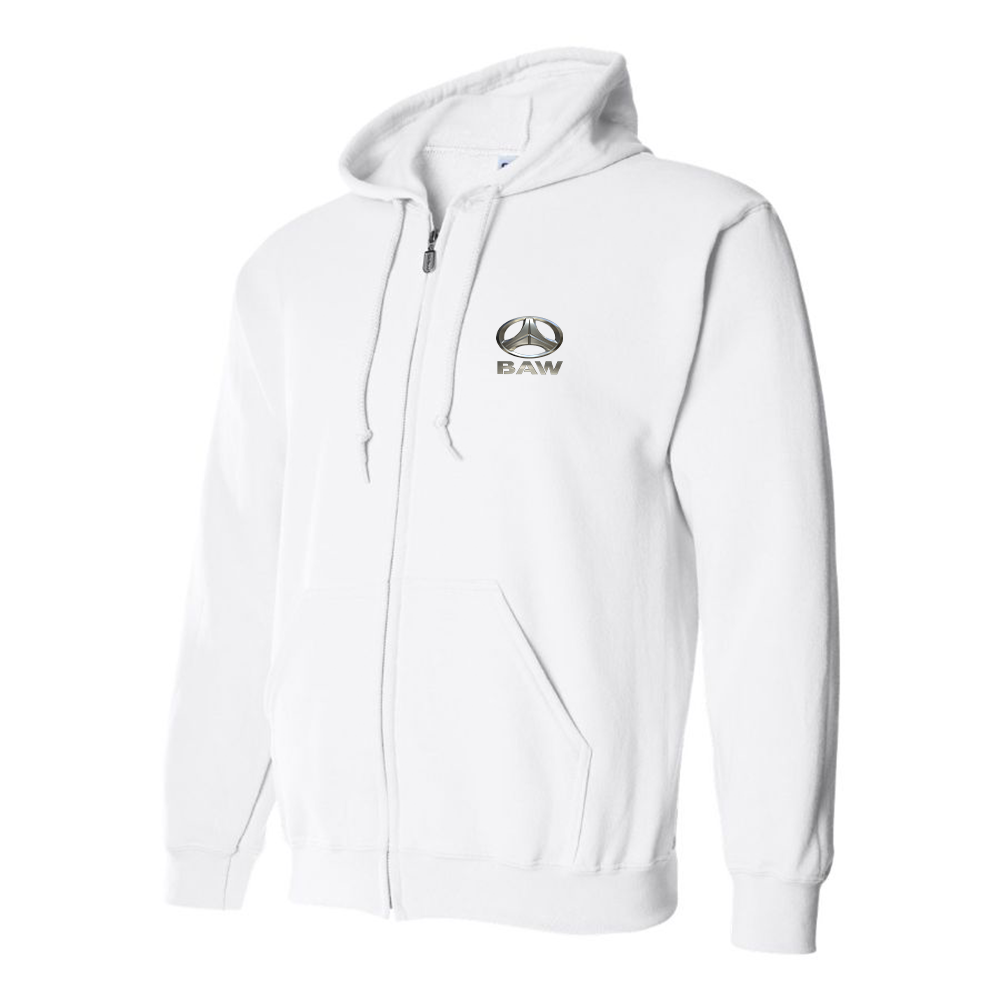 Men's Beijing Automobile Works Logo Zipper Hoodie