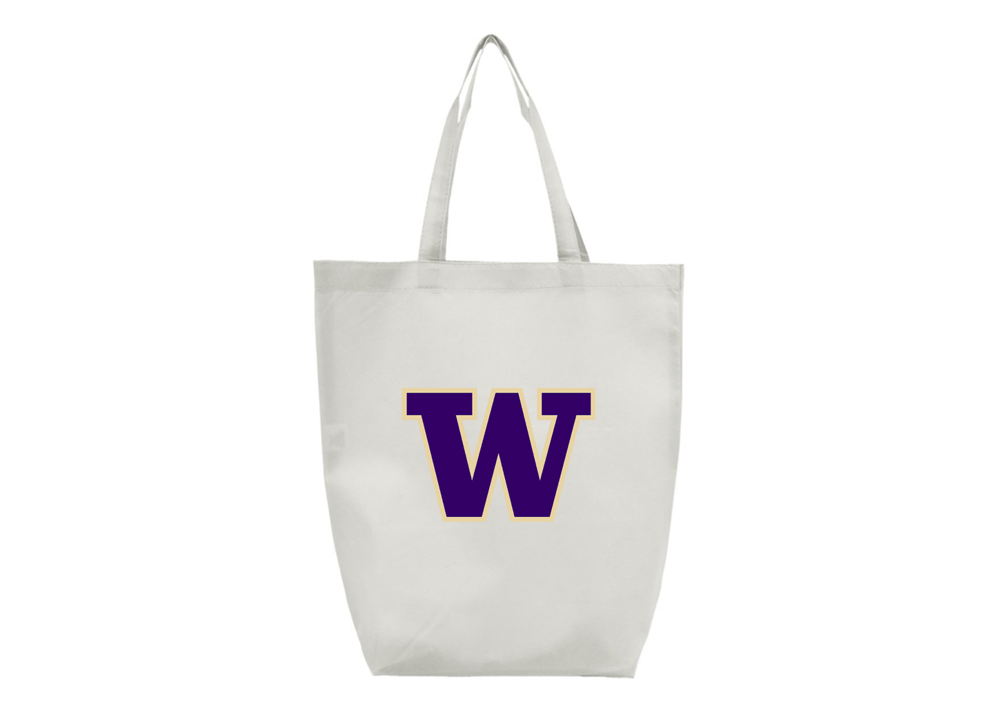 Washington Huskies Q-Tees Non-Woven Gusset Bottom Tote