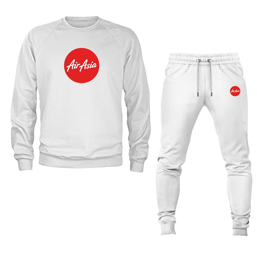 Men's Air Asia Logo Crewneck Sweatshirt Joggers Suit