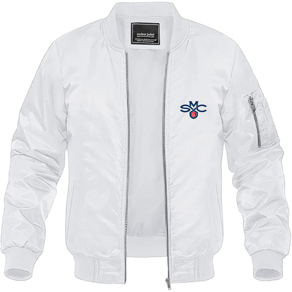Men's Saint Marys Gaels Logo Lightweight Bomber Jacket Windbreaker Softshell Varsity Jacket Coat