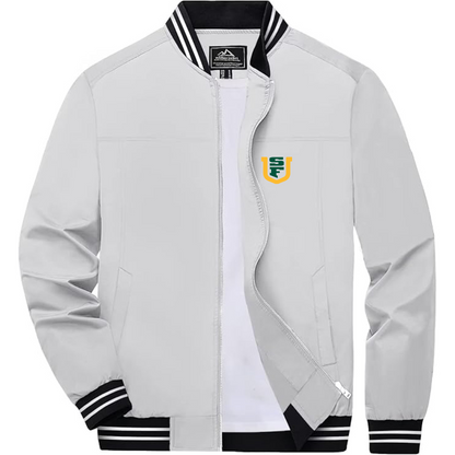 Men's San Francisco Dons Logo Lightweight Zip-Up Ribbed Collar and Cuffs Bomber Jacket