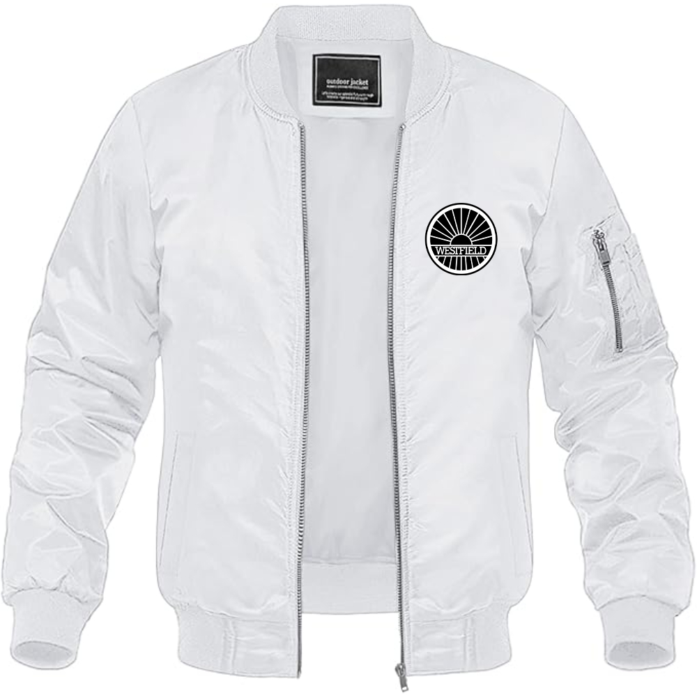 Men's Westfield-logo Lightweight Bomber Jacket Windbreaker Softshell Varsity Jacket Coat