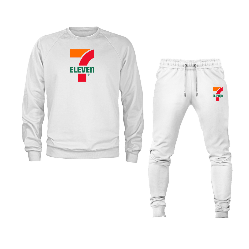 Men's 7 Eleven Logo Crewneck Sweatshirt Joggers Suit