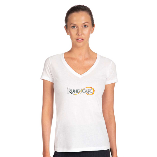 Women's Runescape Logo  Next Level V-Neck T-Shirt
