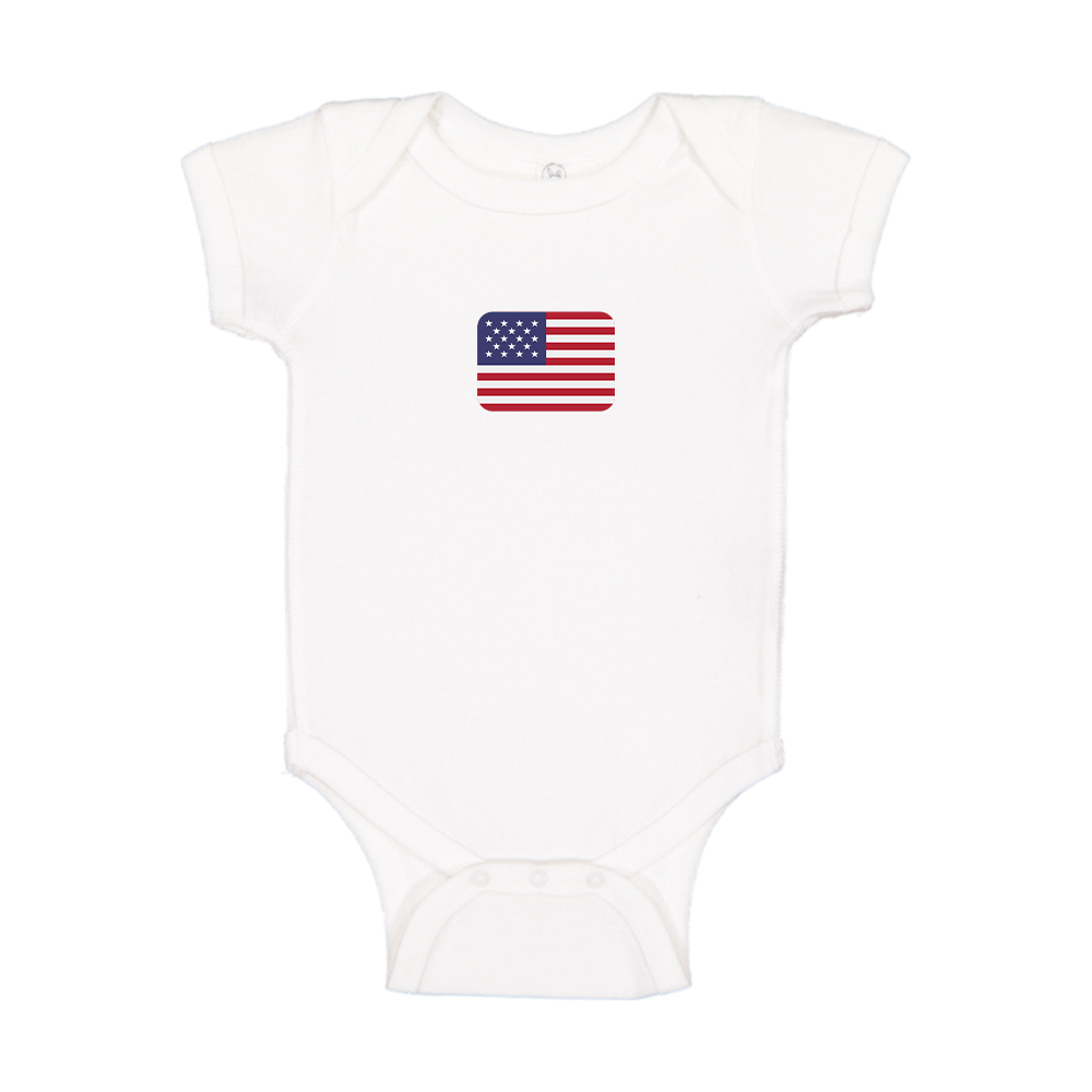 American-Flag-Emoji Baby Romper Onesie