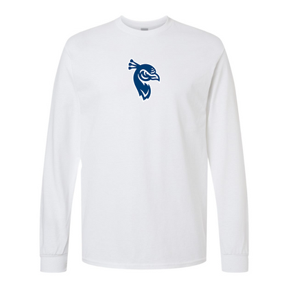 Men's Saint Peters Peacocks Logo Gildan Heavy Cotton Long Sleeve T-Shirt