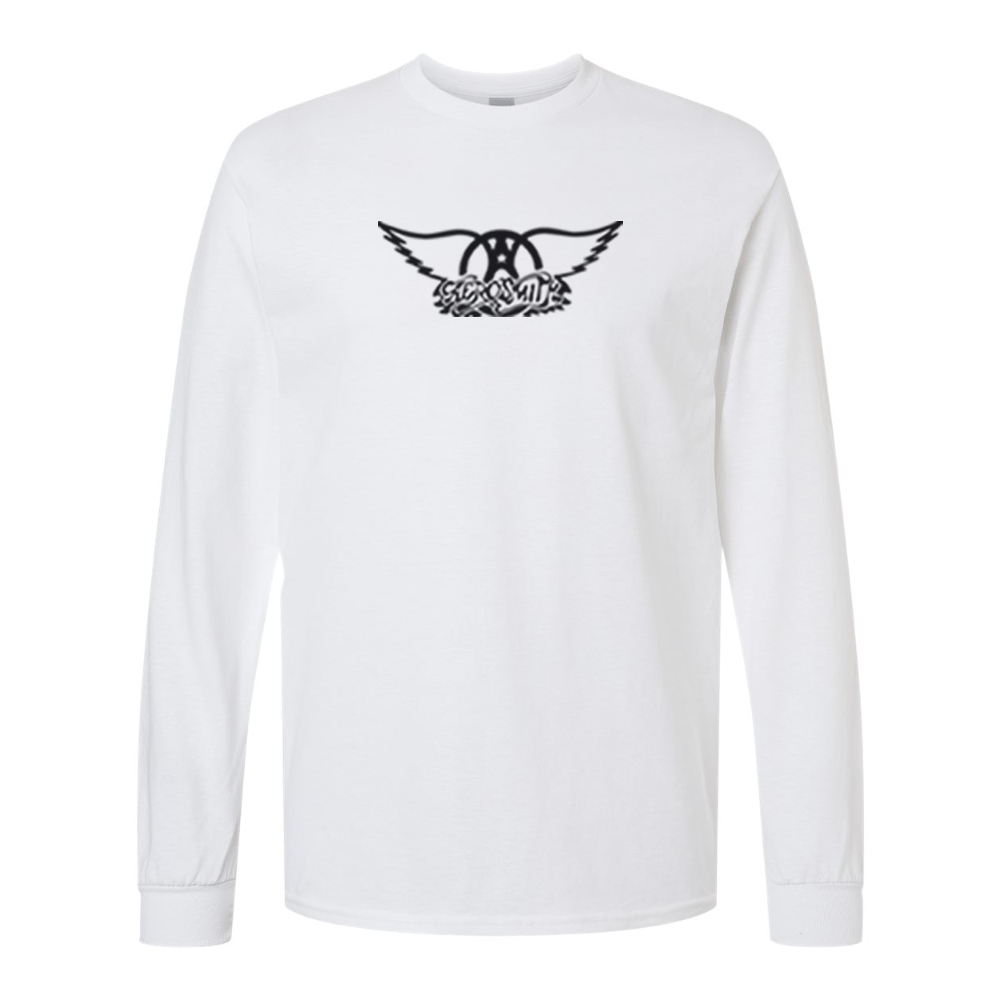 Men's Aerosmith Logo Gildan Heavy Cotton Long Sleeve T-Shirt