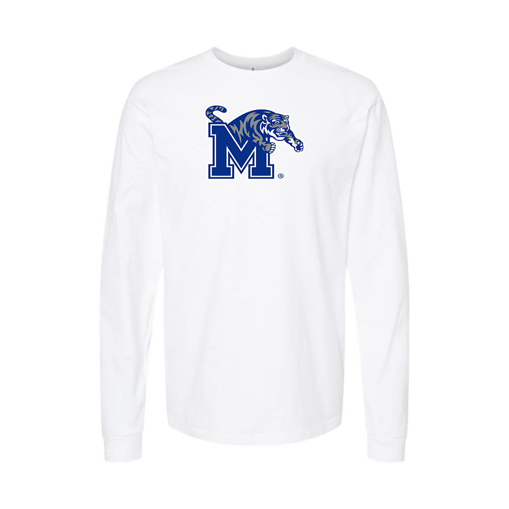 Youth Memphis Tigers Logo Cotton Long Sleeve T-Shirt
