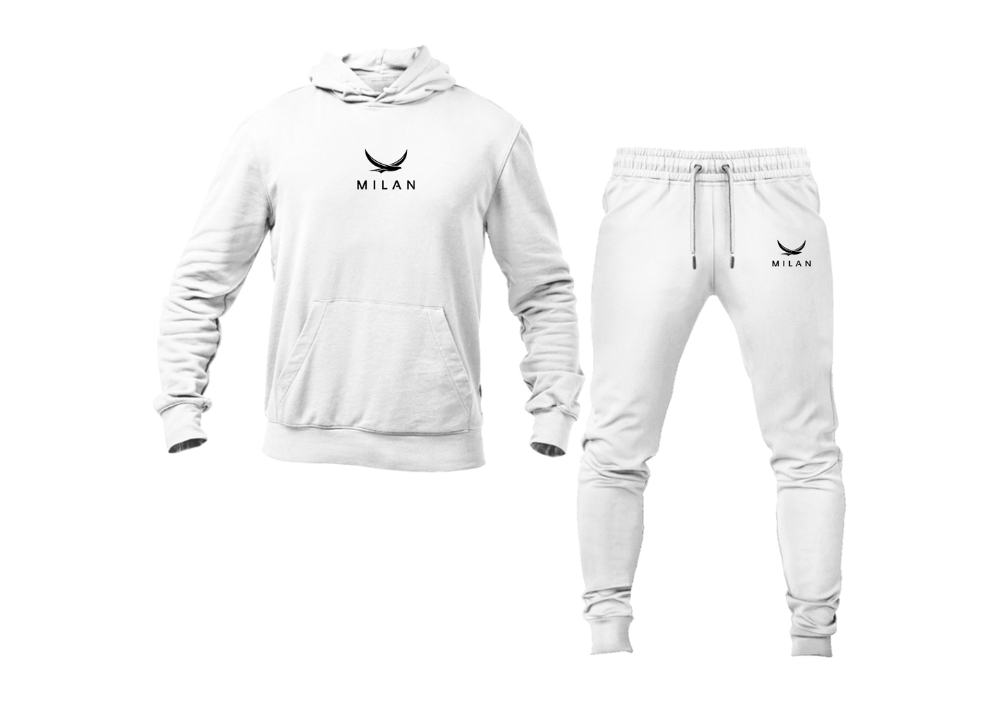 Men's Milan Red Logo Hoodie Joggers Set