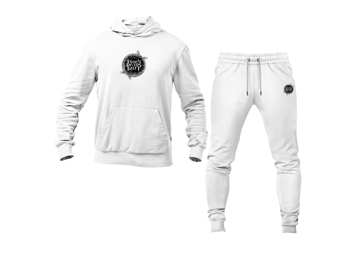 Men's When Rivers Meet Hoodie Joggers Set