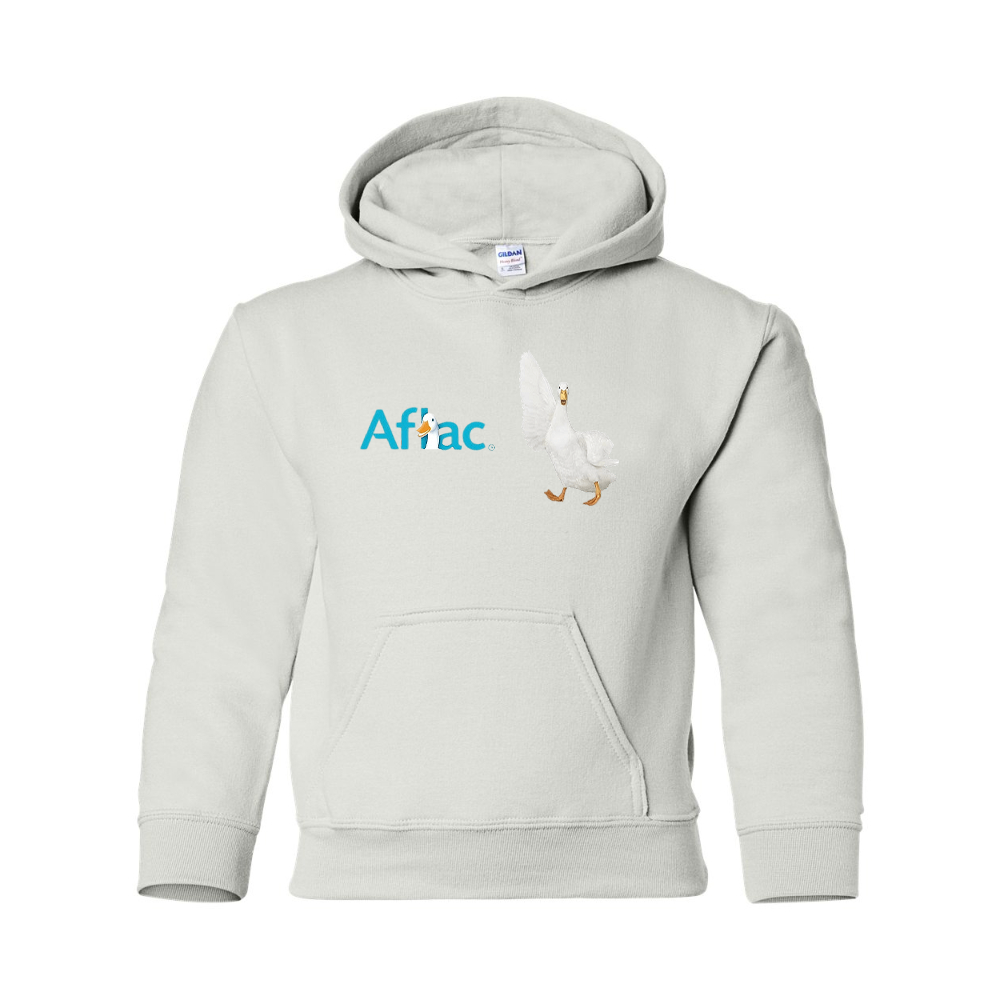 Youth Aflac Logo and Duck Gildan Heavy Blend  Hooded Sweatshirt