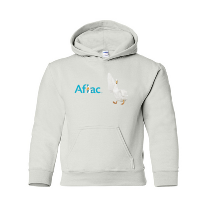 Youth Aflac Logo and Duck Gildan Heavy Blend  Hooded Sweatshirt