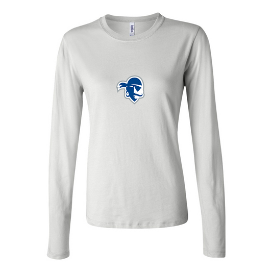 BELLA CANVAS Women’s Seton Hall Pirates Logo Jersey Long Sleeve Tee